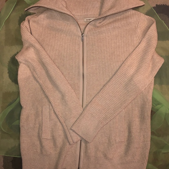 men's waffle knit zip hoodie